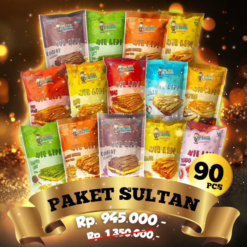 

Si Umang Cemilan Mie Lidi 65G Paket Sultan - Bundling 90 Pcs (TIDAK BISA REQUEST VARIAN RASA)