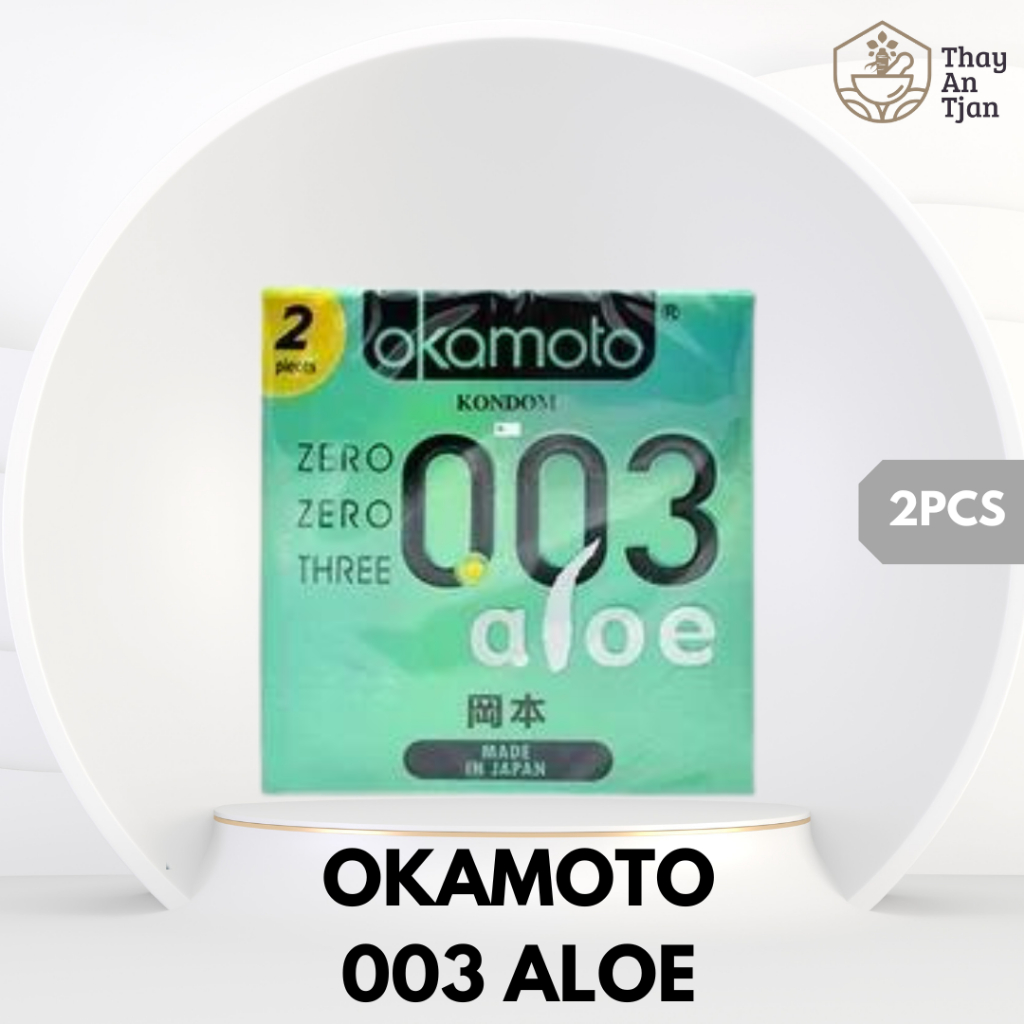 PROMO OKAMOTO 003 ALOE KONDOM EXTRA TIPIS DENGAN RASA ALOE IMPORT JAPAN ISI 2