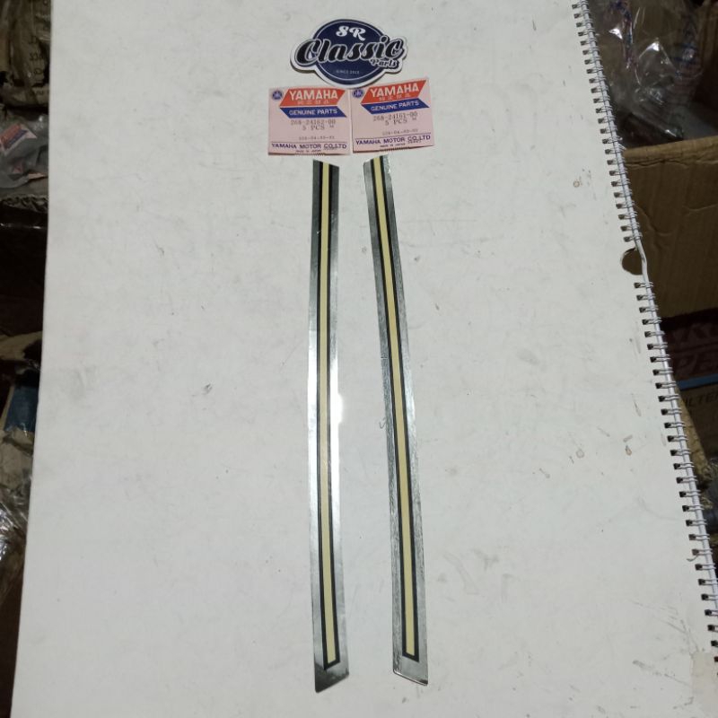 sticker decal striping dop cover kempol aki accu Yamaha u50 u70 nos original