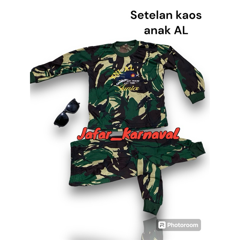 Baju kaos setelan anak doreng AL,Marinir , TNI AL, MARINIR