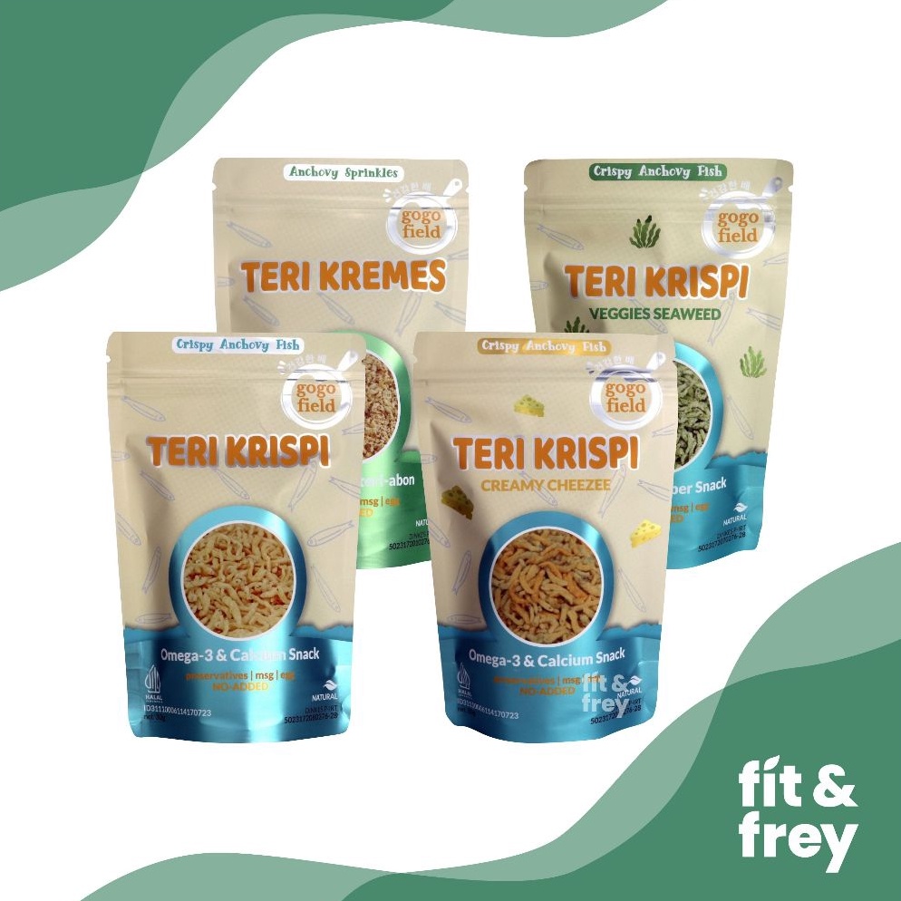 

Murmer GOGOFIELD Teri Krispi Teri Kremes No MSG Crispy Anchovy Taburan Mpasi