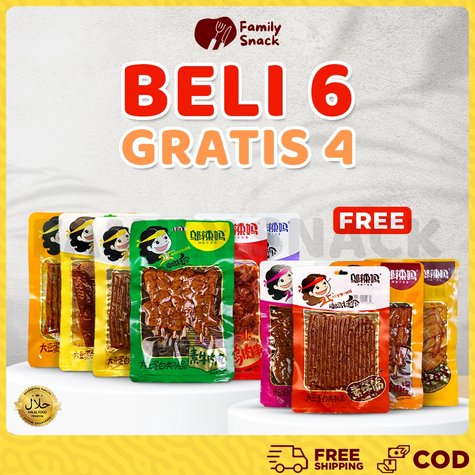 

Cuma Sehari Latiao Family Snack HALAL Buy 6 Get 4 Free Wulama Latiao Bundle Wulama Gluten Cemilan Snack A Food Vegetarian Latiao