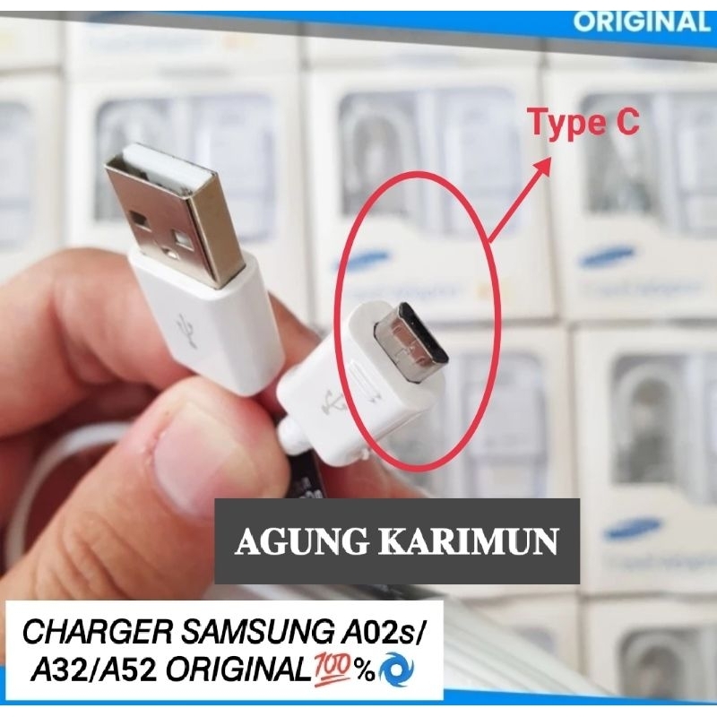 CHARGER SAMSUNG A02s/A32/A52 ORIGINAL 100%