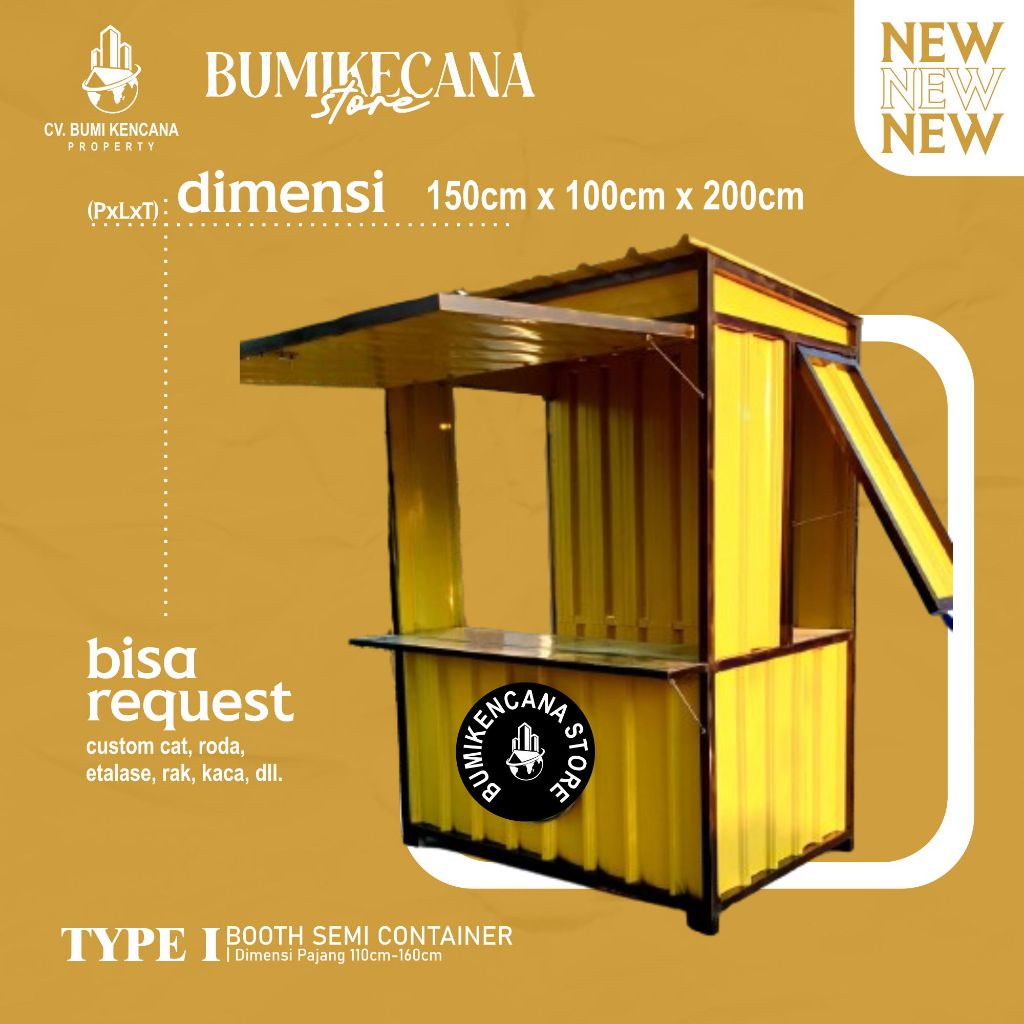 BOOTH SEMI CONTAINER | KONTAINER JUALAN | PAKET BOOTH JUALAN