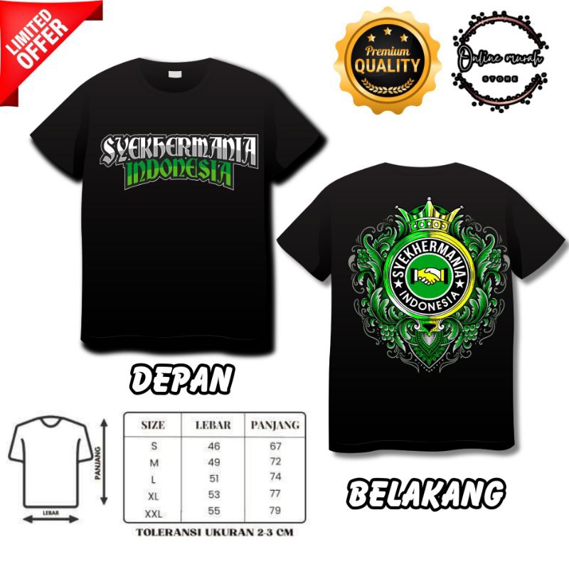 T-shirt Syekhermania Indonesia/Kaos Sholawat/keren/mafia sholawat