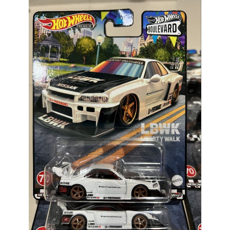 hotwheels nissan skyline r34 lbwk boulevard putih