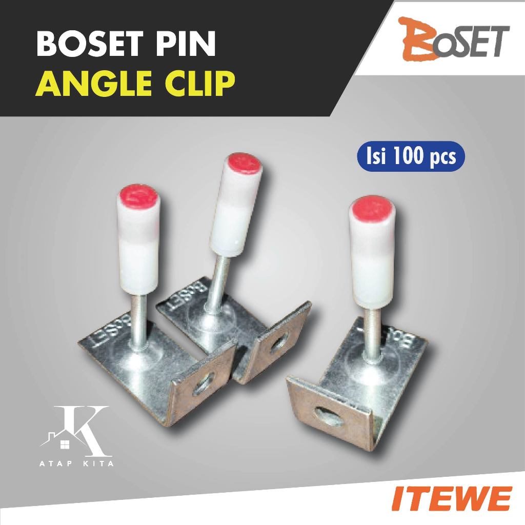 BOSET PIN ANGLE CLIP / PAKU TEMBAK BETON