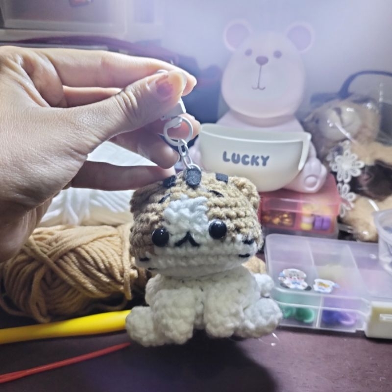 cat keychain // cat plushies // cat crochet keychain // gantungan kunci kucing // cat crochet