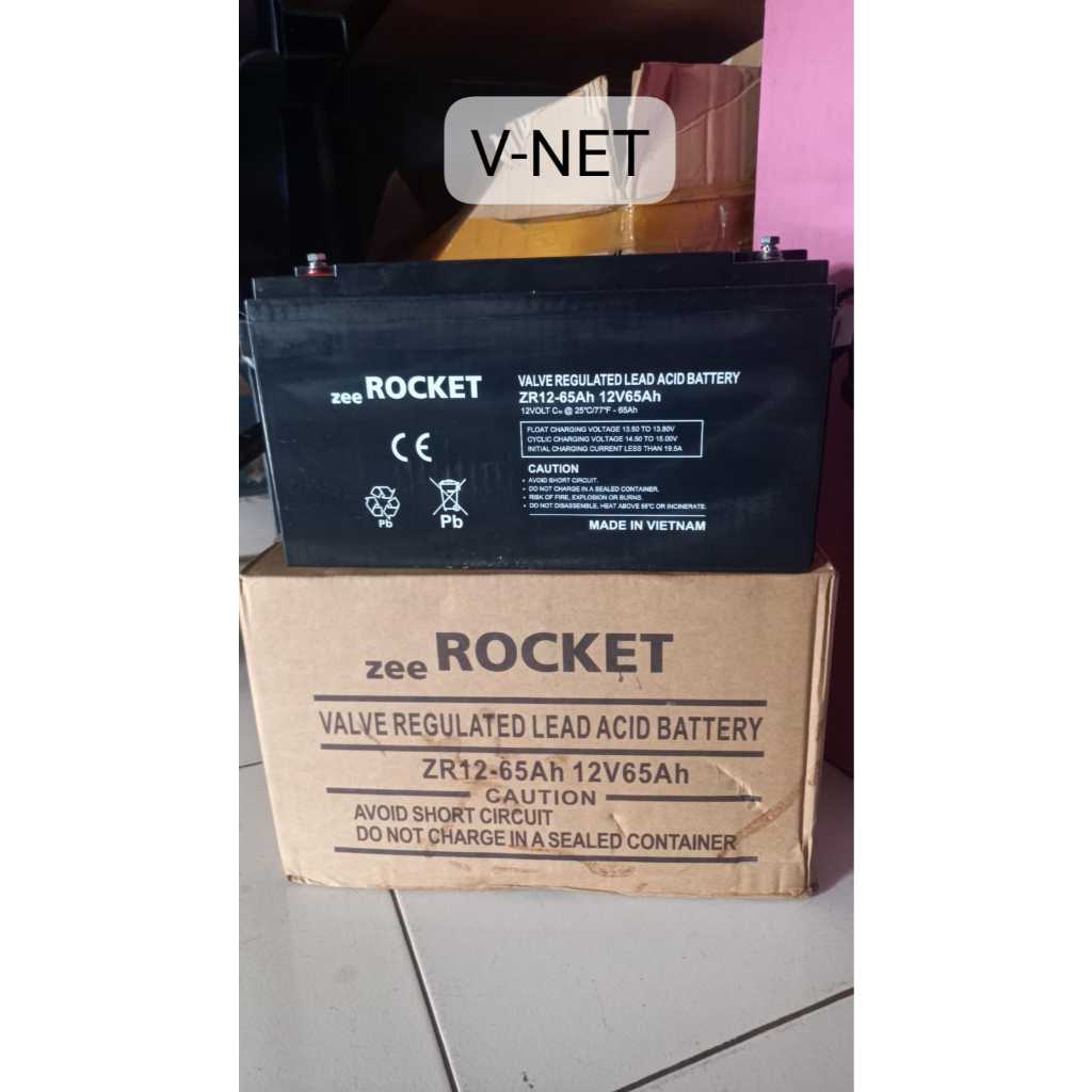 BATERAI KERING ROCKET 12V 65Ah / VRLA 65-12/AKI KERING 12V 65A