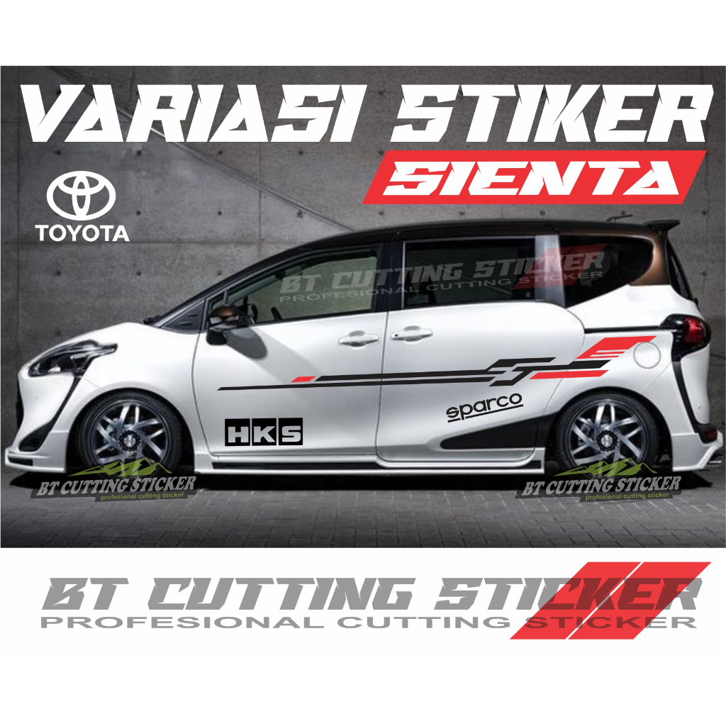 stiker mobil sienta stiker variasi toyota sienta sticker cutting mobil sienta