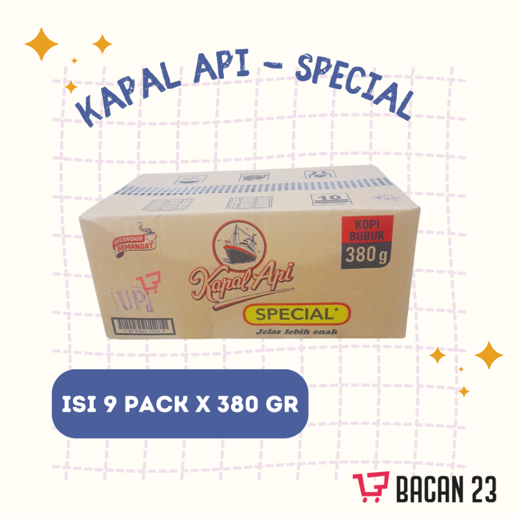 

Kapal Api Special 1 Dus (9 pack X 380gr) / Kopi Bubuk / Bacan23