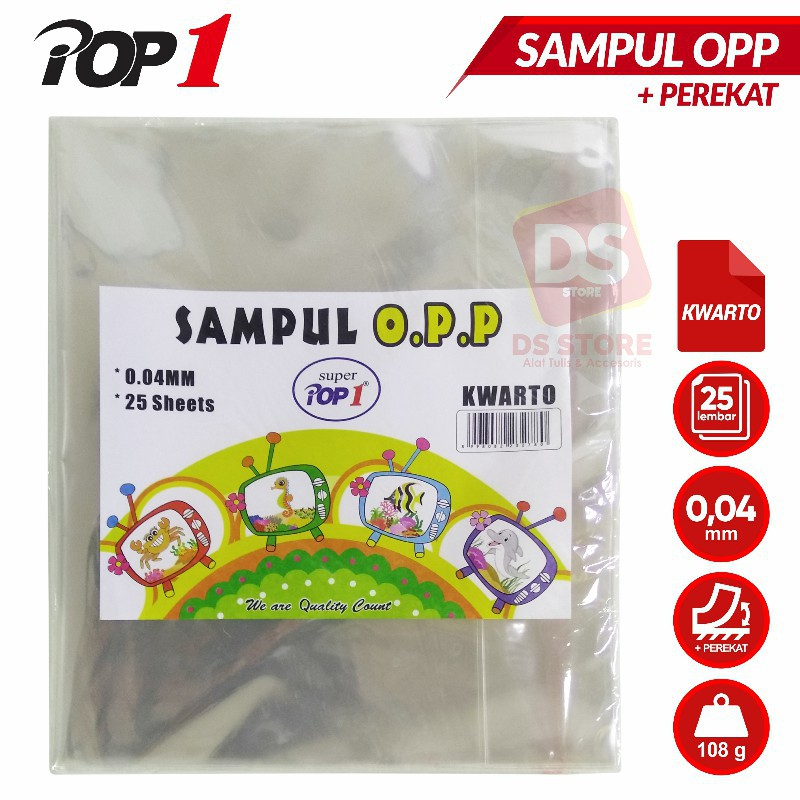 

[ISI 25PCS] Sampul Buku KWARTO Plastik isi 25 lembar POP1
