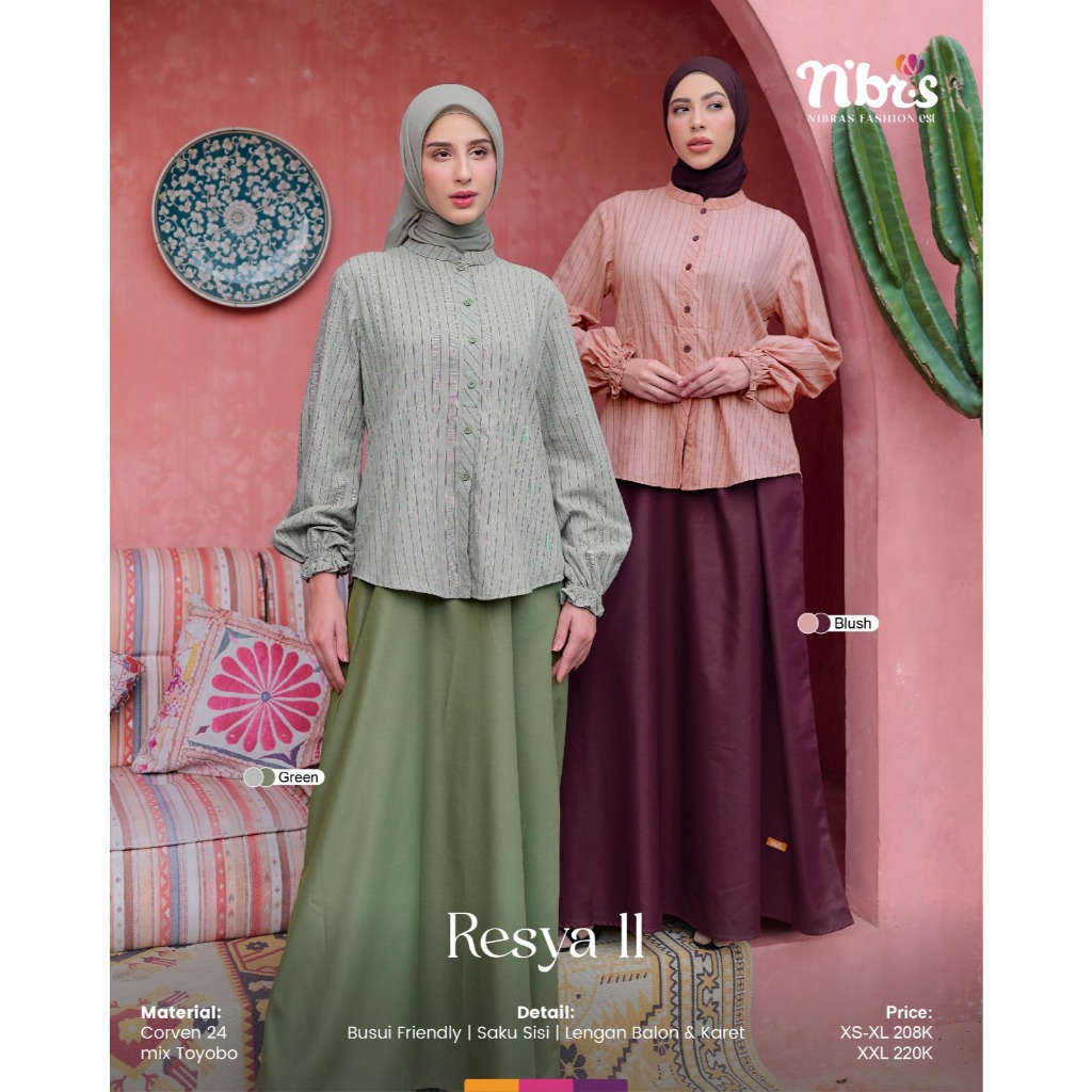 BAJU GAMIS DEWASA TERBARU NIBRAS RESYA 11 DAN RESYA 51/ GAMIS DEWASA BAHAN ADEM BY NIBRAS ORI / BAJU