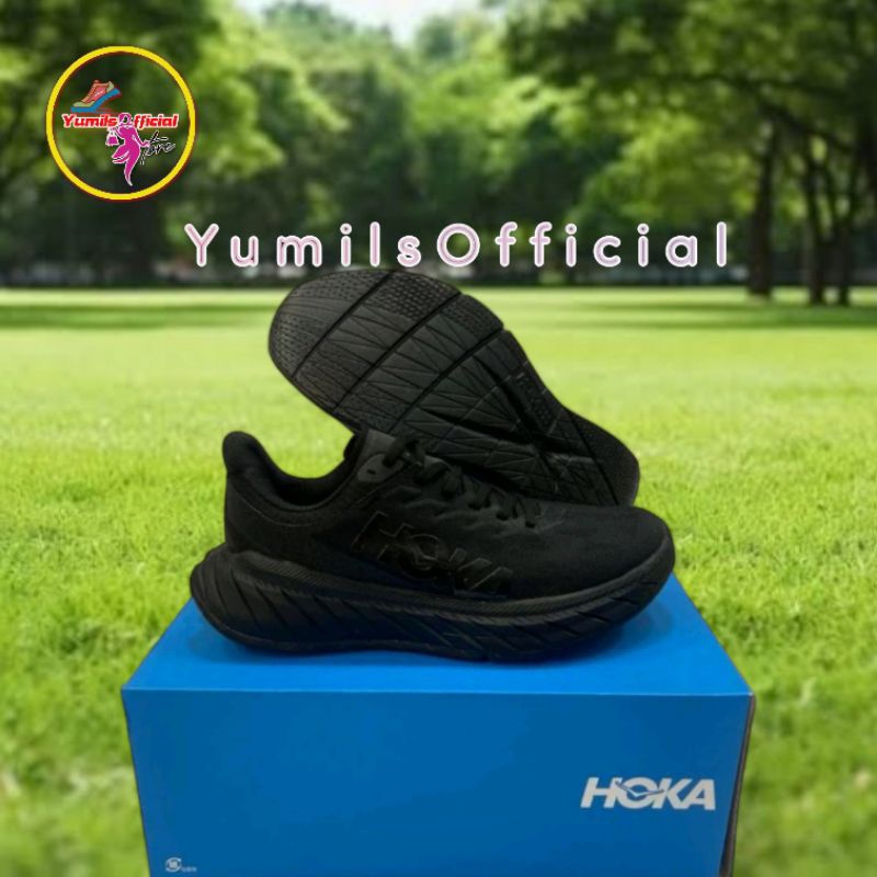 HOKA X2 FULL BLACK / HOKA X2 BLACK / HOKA ORIGINAL IMPORT / SEPATU HOKA SPORT PRIA / SEPATU HOKA SPO