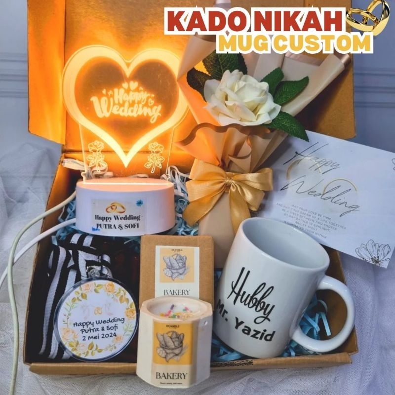 Kado Pernikahan Hampers Wedding / Kado Nikah Set Mug