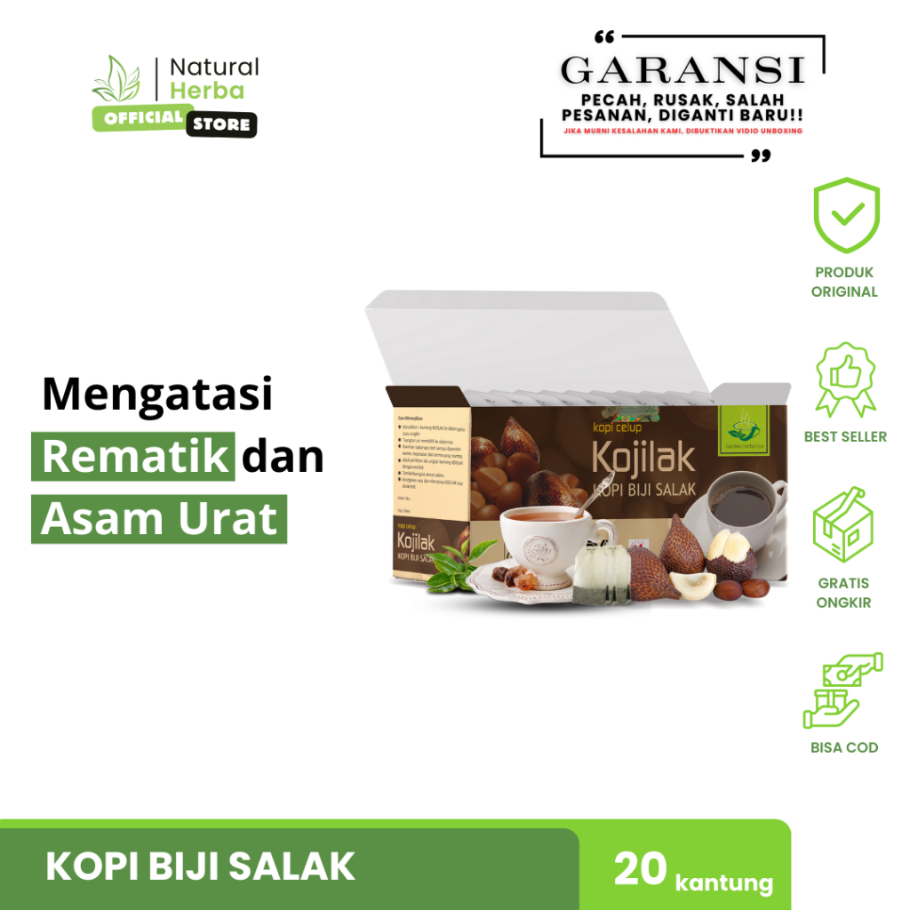 

Kojilak Kopi Biji Salak Kopi Herbal Celup Mengatasi Rematik dan Asam Urat Original Halal BPOM