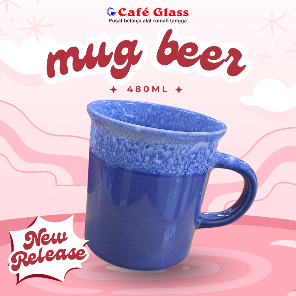 Mug Beer Blue 480ml TM-231449 Keramik Winston