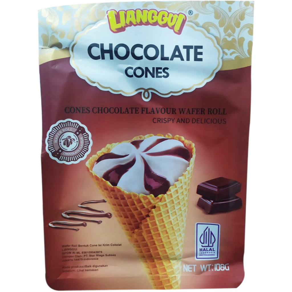 

LIANGGUI WAFER CONE RASA COKLAT 108 GRAM