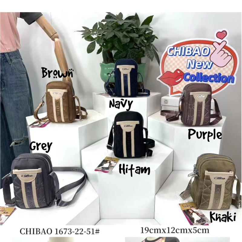 CB1673-22-51 TAS SELEMPANG HP WANITA IMPORT CHIBAO