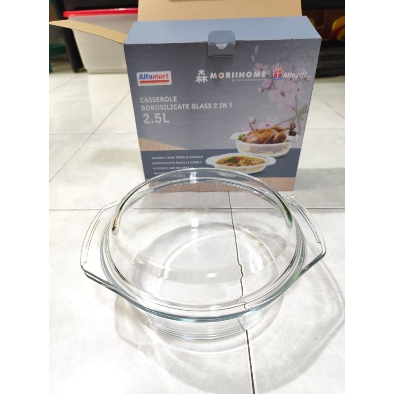 Casserole Borosilicate Glass 2 in 1 - Moriihome