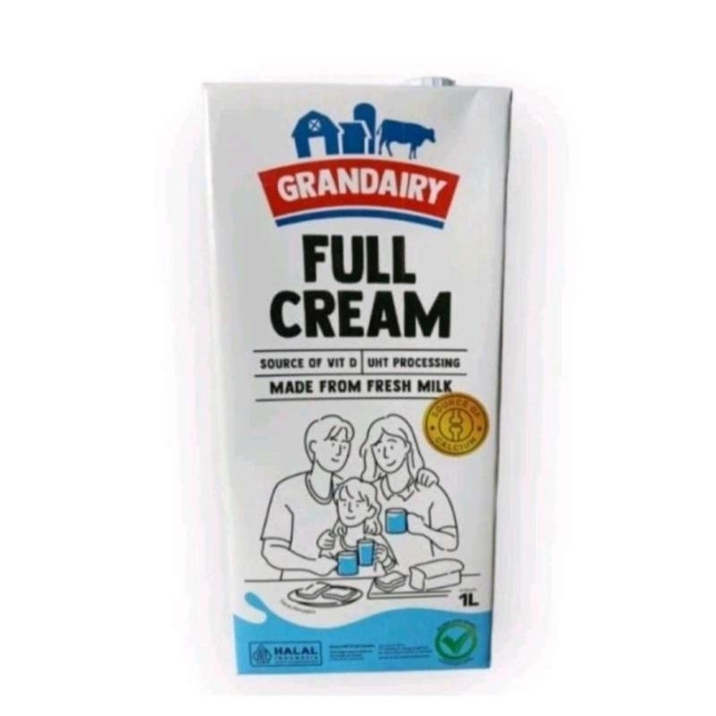 

Susu Full Cream UHT Grandairy 1 Liter