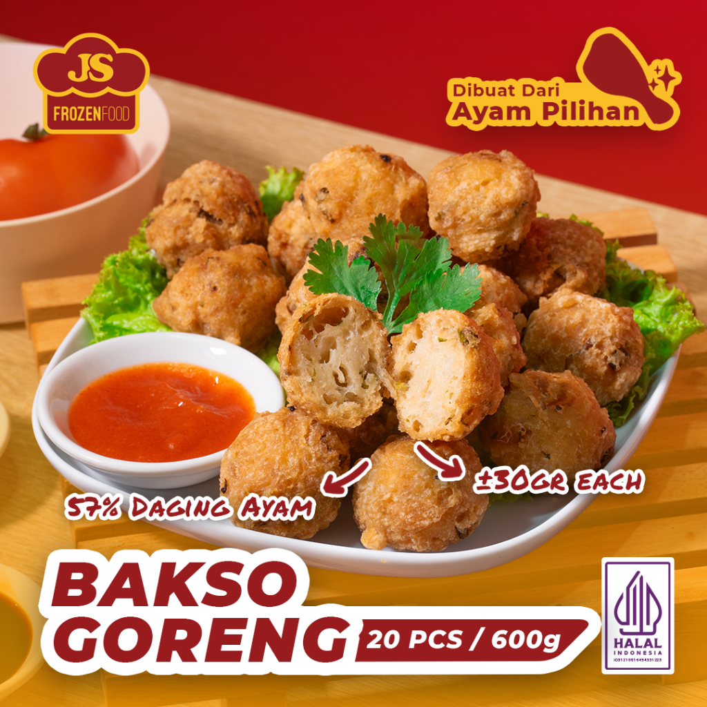 

Bakso Goreng Ayam Halal Premium 20pcs (Frozen)