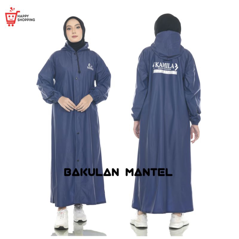 JAS HUJAN,RAINCOAT gamis muslimah terbaik by KAMILA anti rembes biru navy