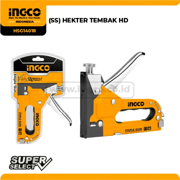 

Staple Gun 4-14mm Tembak INGCO HSG14018 Jok Hekter Staples Steples