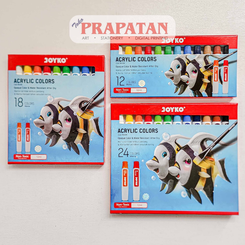 

KODE W3P8 Cat Akrilik Set Titi Joyko 12ml Joyko Acrylic Set