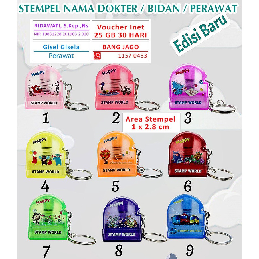 

ART T99O STEMPEL NAMA BIDAN DOKTER PERAWAT PAKET INTERNET