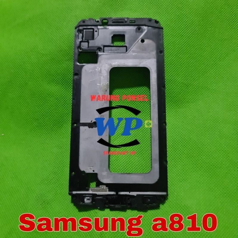FRAME LCD DUDUKAN LCD BEZZEL SAMSUNG A810 A8 2016 ORI COPOTAN NORMAL