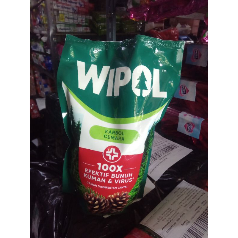[ 1karton ] Wipol Karbol Cemara 750 ml pembersih lantai 750ml