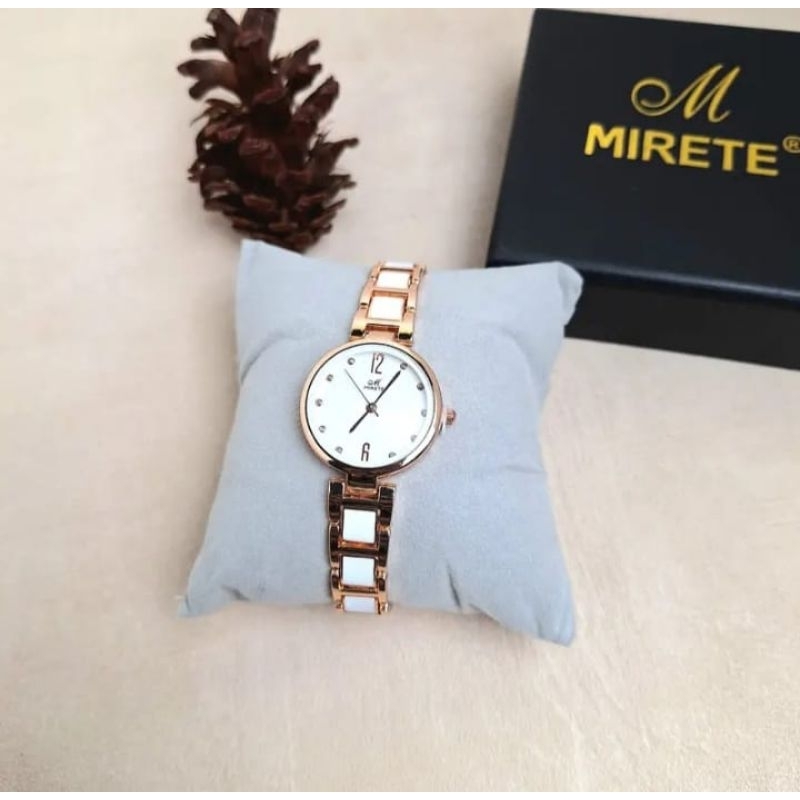 Jam Tagan MiRETE ORiGiNAL  CeweK model Rantai mewah & Elegan