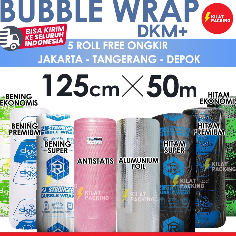 

Super Hadiah PLASTIK BUBBLE WRAP PREMIUM TERMURAH 125 CM X 5 METER BUBBLE WRAP TEBAL MURAH PER ROLL