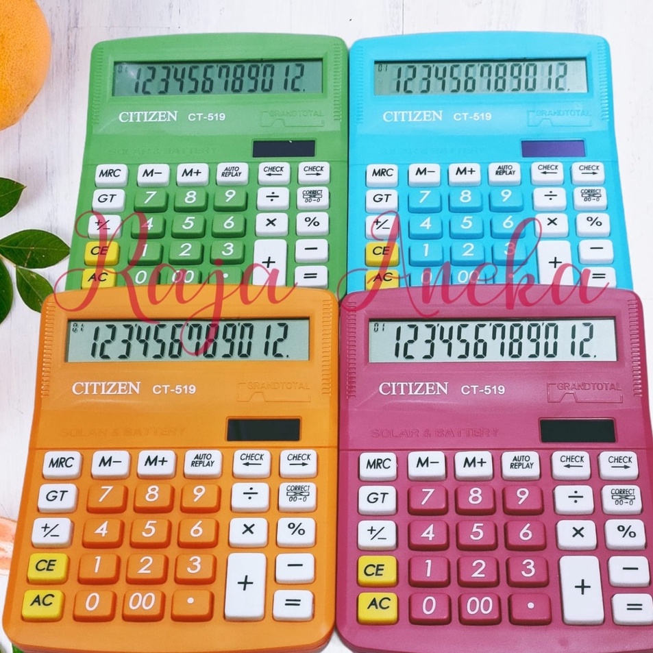 

Baru Kekinian Kalkulator Citizen 519 Warna CT519 KALKULATOR MEJA DAGANG CALCULATOR 12 DIGIT CT519 CITIZEN519