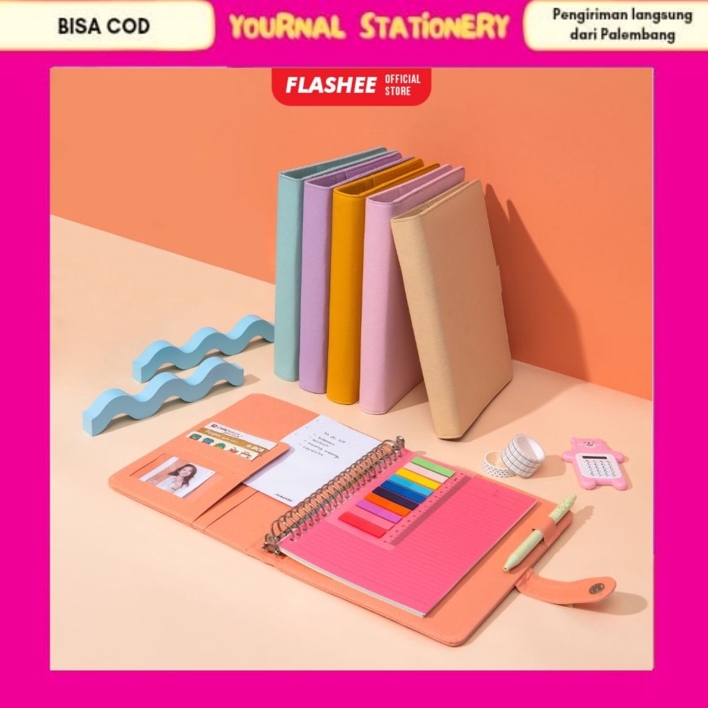 

ART V48R Binder Flashee Polos Premium A5 2 Ring Agenda Notebook Polos Eksklusif A5 Polos 2 Ring Binder A5 2 Ring Murah