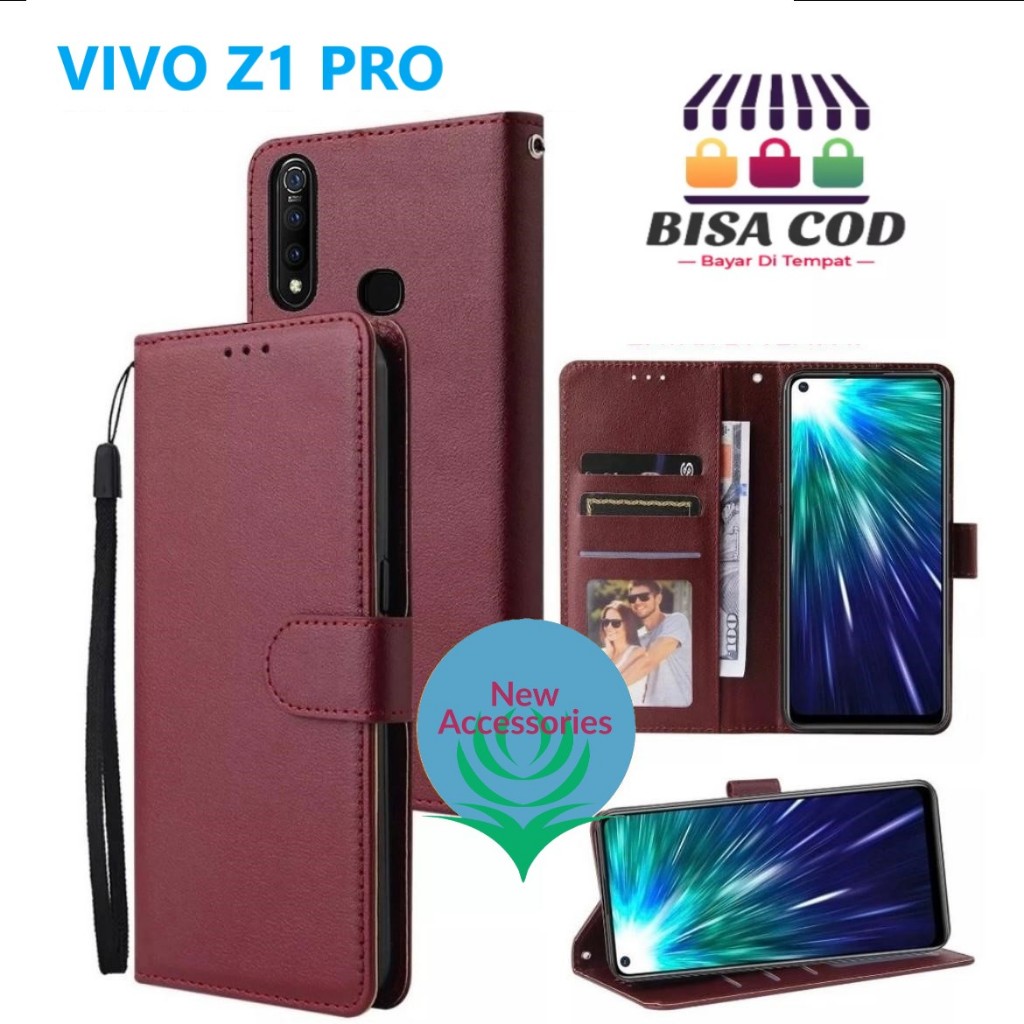 FLIP CASE VIVO Z1 PRO LEATHER CASE FLIP COVER SARUNG DOMPET PREMIUM
