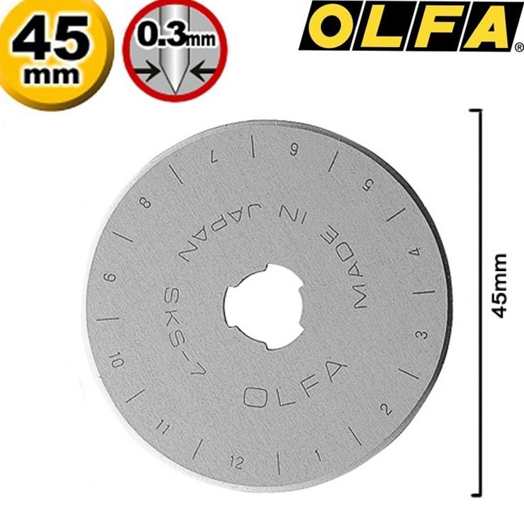 

Diskon Belanja OLFA RB451 Refill Rotary Cutter 45mm RB45 1pcPack Spare Blade