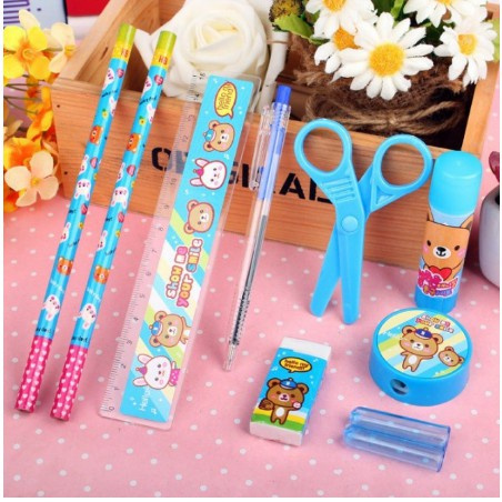 

Set Alat Tulis Anak 8in1 Stationery Set Study Set Anak Karakter | Paket Alat Tulis