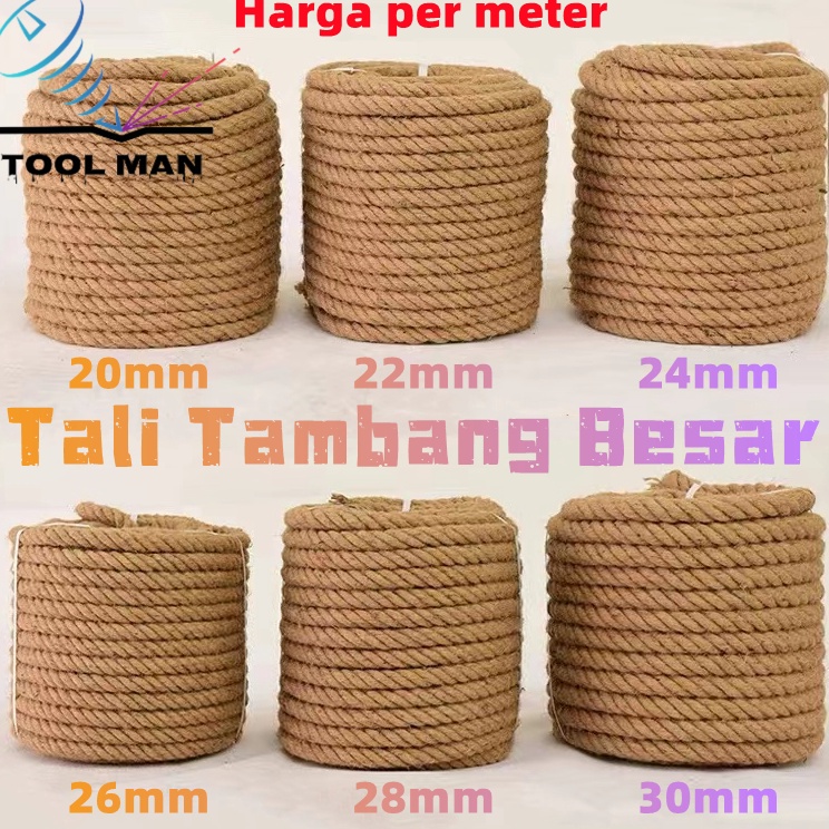 

Spesial Hemat Tali tambang besar 2mm 22mm 24mm 26mmHarga per meterTali goni Natural tarik tambang tali garukan kuncing tali rami hemp rope