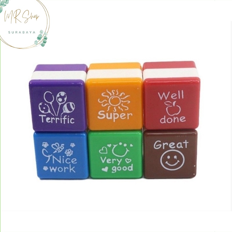 

ART U39G Stempel Reward Penghargaan Guru Anak Playgroup TK KOTAK 1pak isi 6pcs
