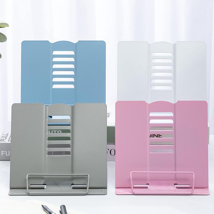 

KODE J1L9 Triple W Penyangga Buku Berdiri Bracket Book Stand Teks Reading Holder Metal Adjustable