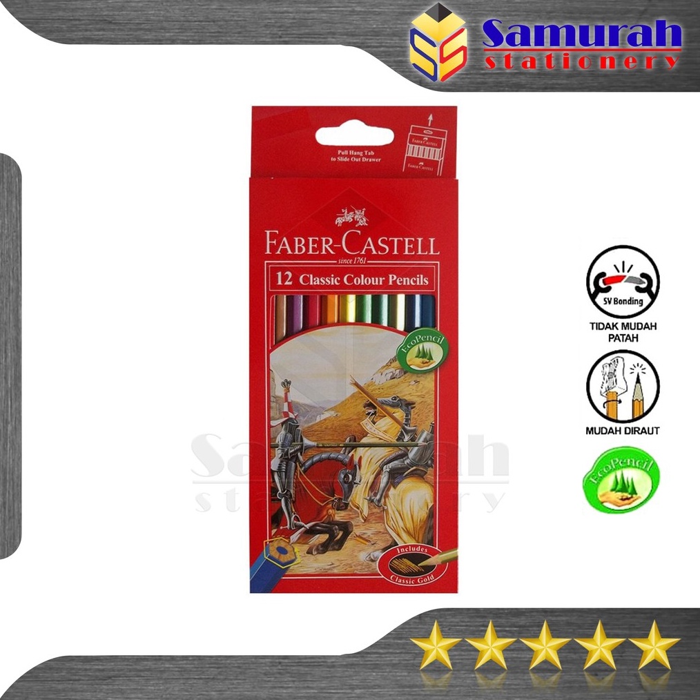 

ART N23B Pensil Warna Faber Castell 12 Warna Panjang Klasik Classic Color Pencil FaberCastell 12 Colors
