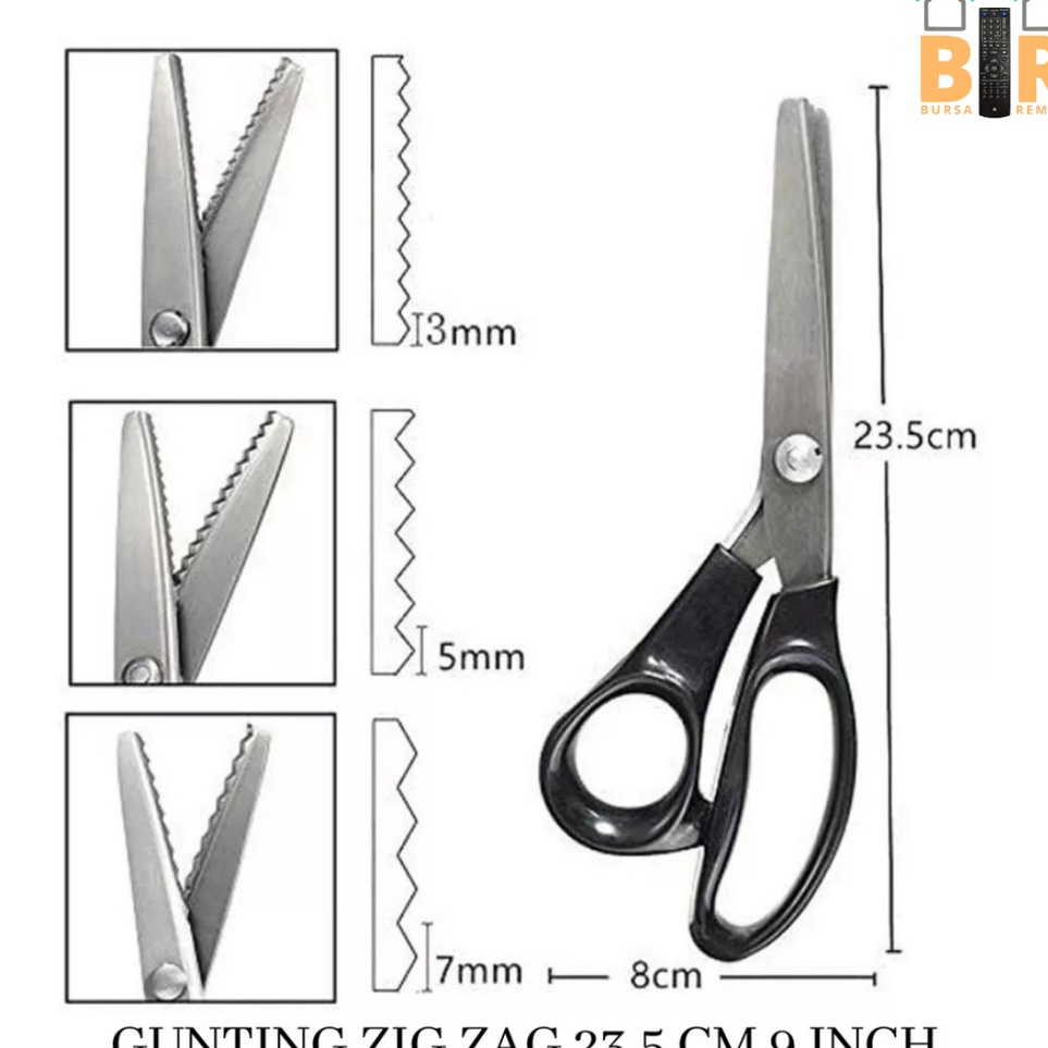 

ART S4I Gunting Gelombang Zigzag Segitiga Gerigi Untuk Menggunting Kain