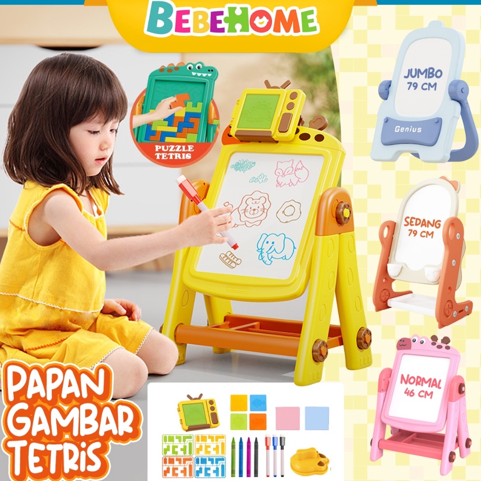 

ART U6B Bebehome Papan Tulis Anak Magnetic bisa Disesuaikan dengan Postur Tubuh High Quality Drawing Board Papan Tulis Belajar Adjustable Premium Quality Bonus Magnet Learning Board Education dan Spidol