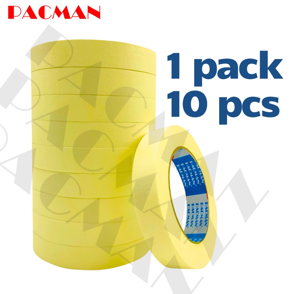 

10 Pcs Masking tape 1 inci x 15 Pacman original 100%isolasi kertas lakban selotip isolasi