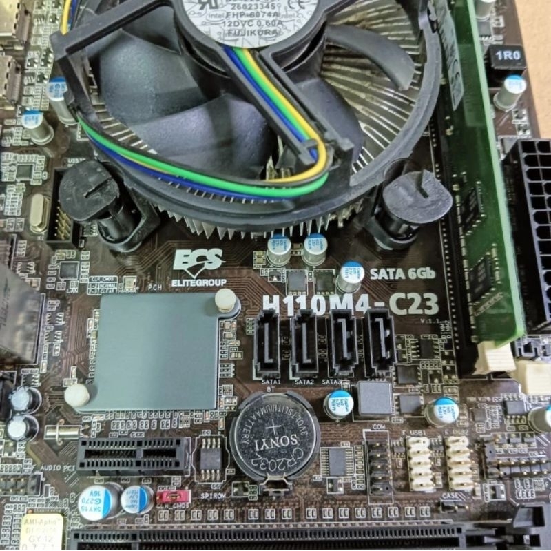 Motherboard ECS H110M4-C23 DDR4 + Prosesor G4400 + Ram 4GB DDR4