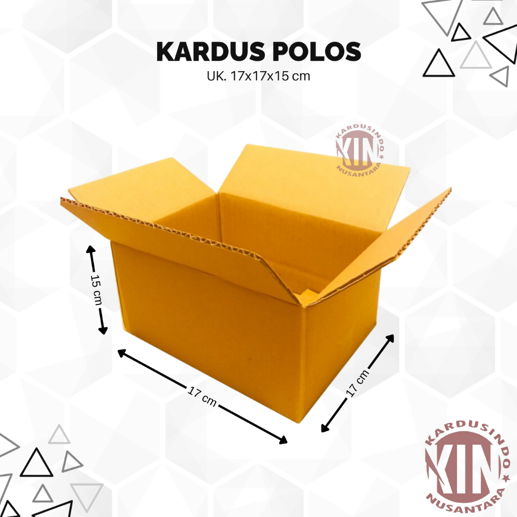 

kardus box polos baru uk 17x17x15 cm