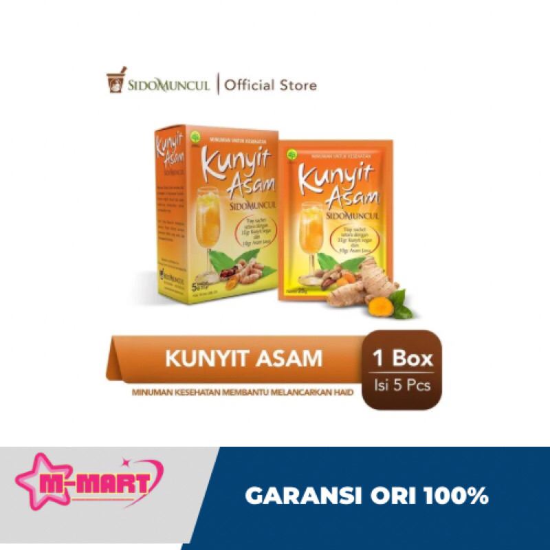 

Kunyit asam sidomuncul jamu herbal1 box 5 sachet 25gr