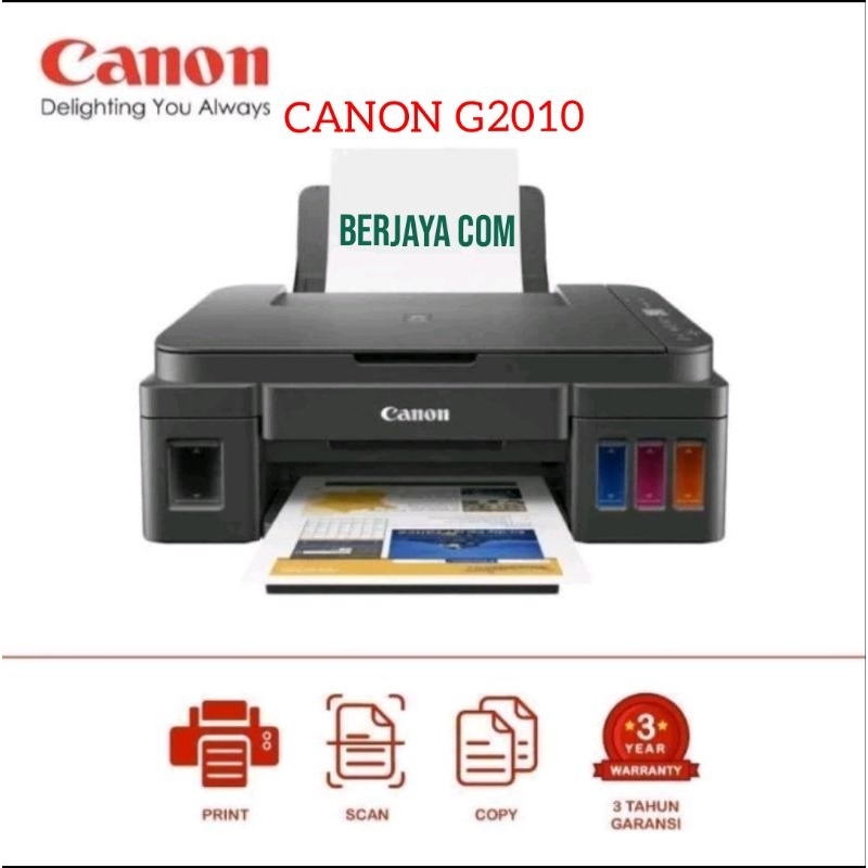 Printer Canon G2010 3in1 print scan copy infus bawaan pabrik
